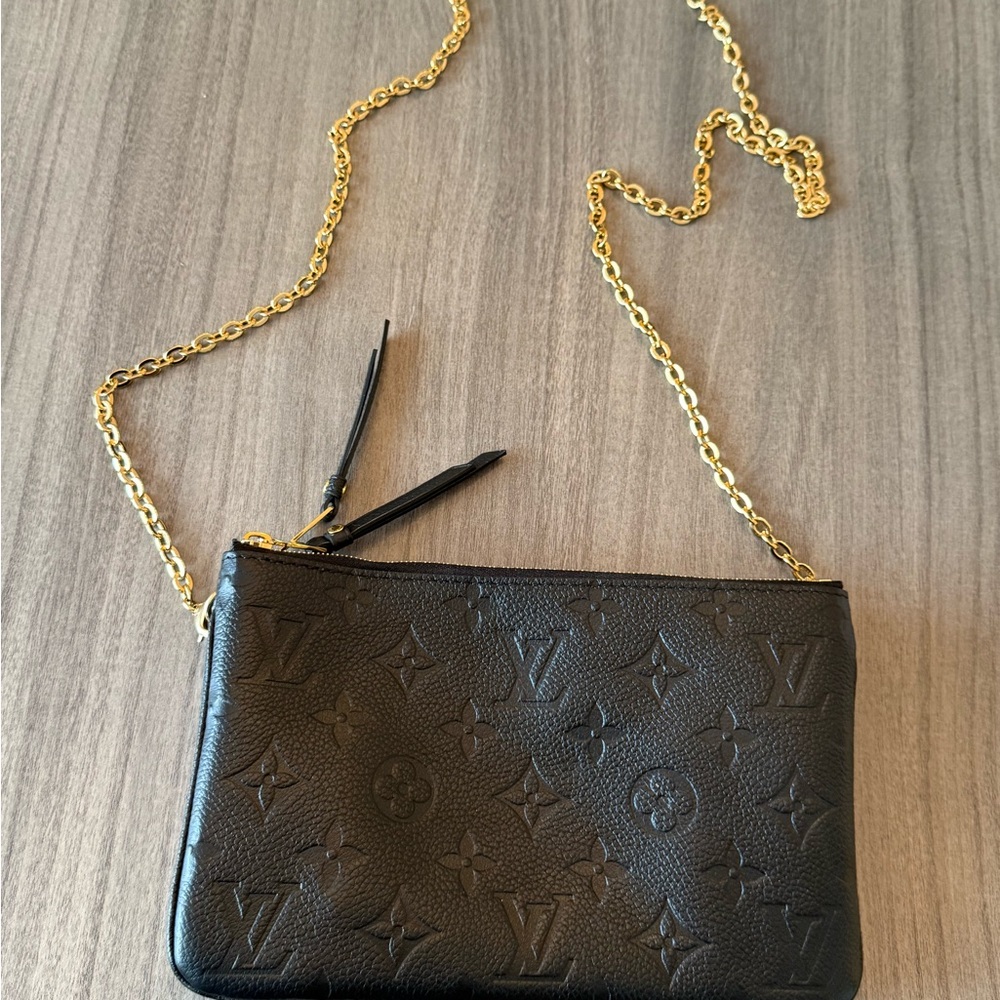Louis Vuitton Black and Gold Monogram Crossbody Bag